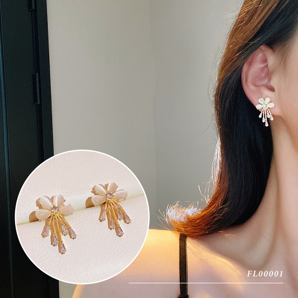 ส่งฟรี!! Sweetssparkles ต่างหู สไตล์เกาหลี ก้านเงิน𝑆𝑖𝑙𝑣𝑒𝑟 92.5%  ต่างหูมุก แฟชั่น พร้อมส่ง Earring F