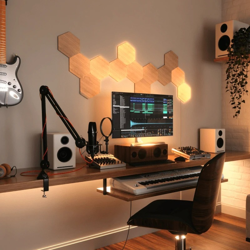 Nanoleaf The Cowboy Bundle แผงไฟลายไม้