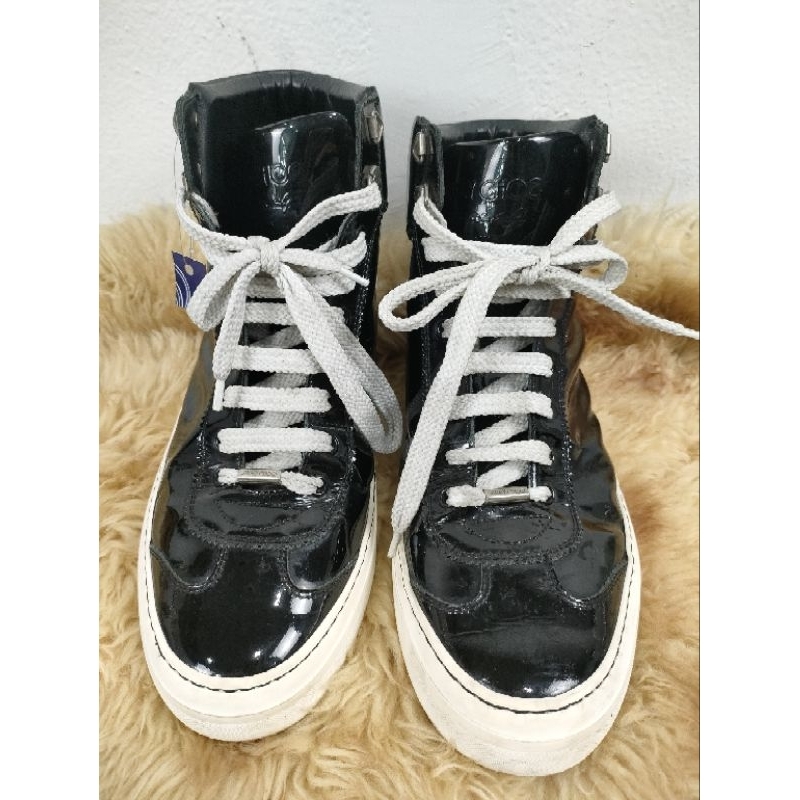 #Jimmy Choo Patent Black Sandals Heels#มือสองตู้ญี่ปุ่น🇯🇵❌ขายแล้ว❌