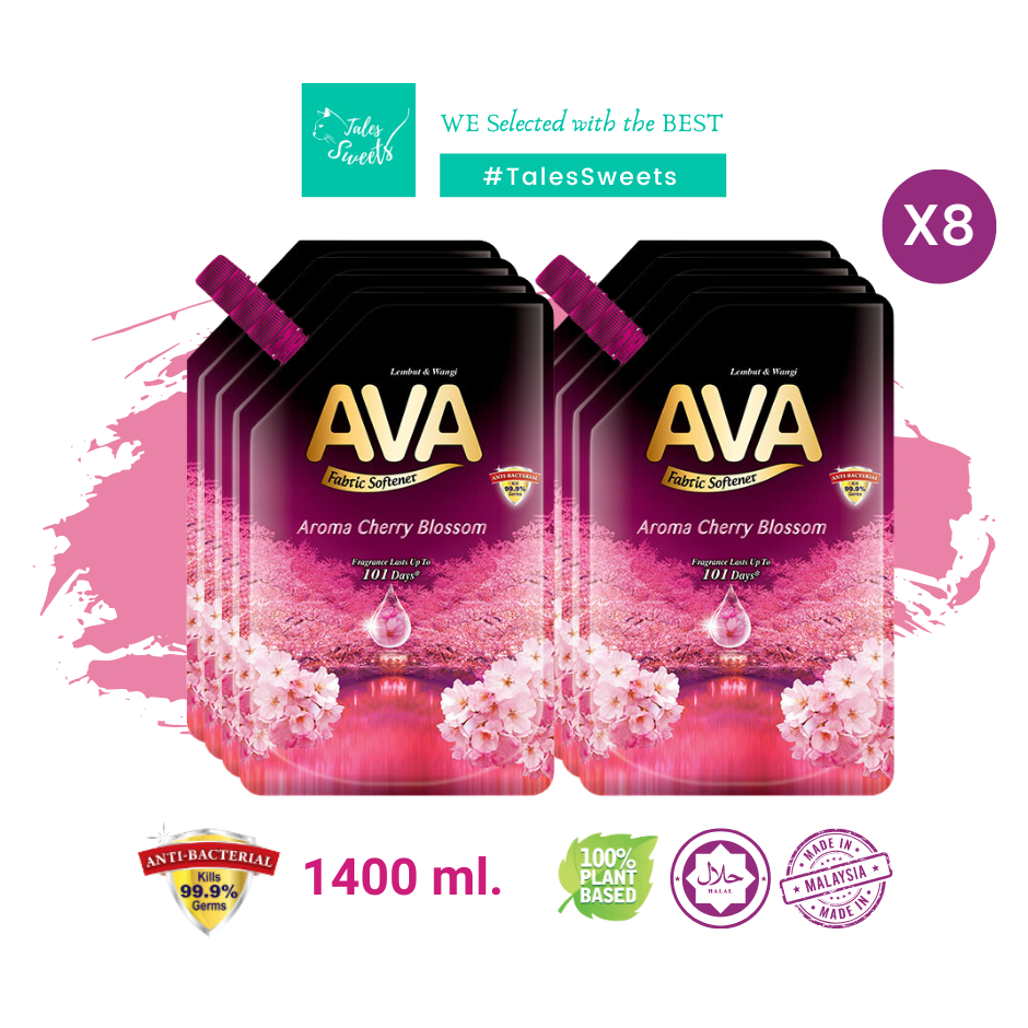 [ยกลัง ฟรีส่ง] AVA น้ำยาปรับผ้านุ่ม 1,400 มล. x 8 ถุง