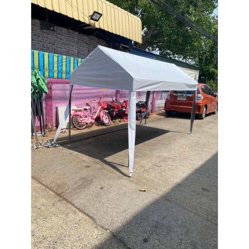 เต็นท์ประกอบทรงจั่ว 1.5 × 3 ผ้าUV เพิ่มความสูงฟรี