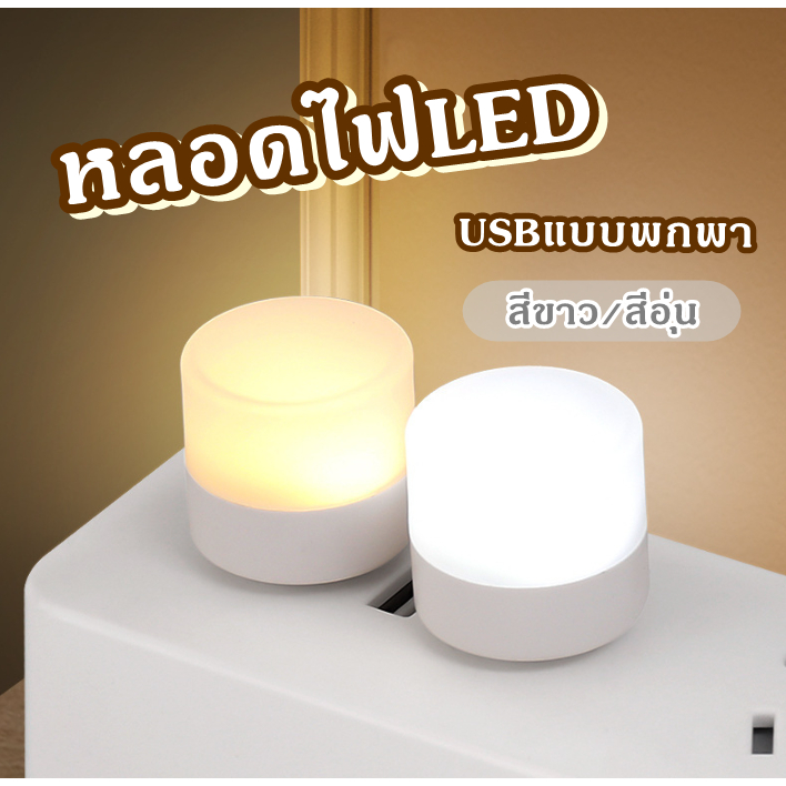หลอดไฟ LED ปลั๊กเสียบ USB มีสองเฉดสี หลอดไฟมินิ