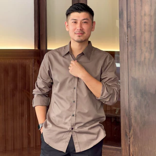 Fomo-เชิ้ตแขนยาวโทนสีน้ำตาล เชิ้ตสีเอิร์ธโทน**เช็คไซซ์จากตางรางไซซ์ของทางร้านเท่านั้น**