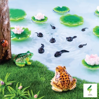 แม่กบ ลูกกบ ลูกอ๊อด น่ารัก Micro-landscape Creative สำหรับตกแต่งสวนถาด ตกแต่งบ้าน อื่นๆ