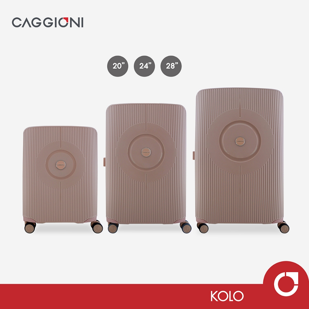 CAGGIONI กระเป๋าเดินทาง รุ่นโคโร๊ะ (Kolo C22111) - สีชมพูนู๊ด