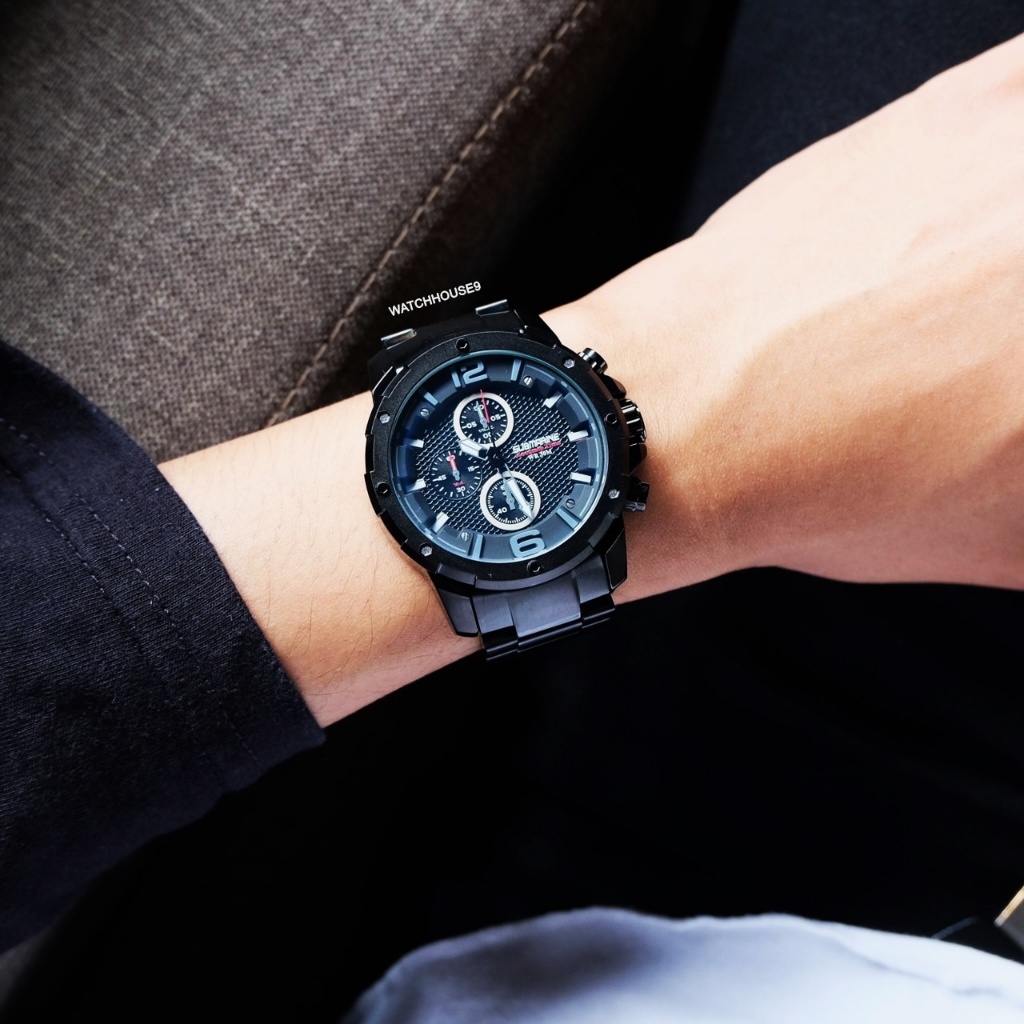 นาฬิกาข้อมือผู้ชาย SUBMARINE แท้100% กันน้ำ US Submarine หน้าแว่นเหลือง