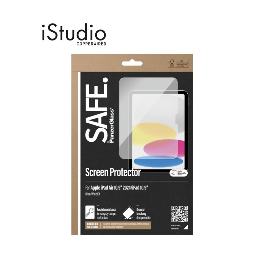 SAFE ฟิล์มกระจกกันรอย Glass สำหรับ iPad 10.9 รุ่นที่ 10 และ Air 11 รุ่นที่ 6 I iStudio by copperwired