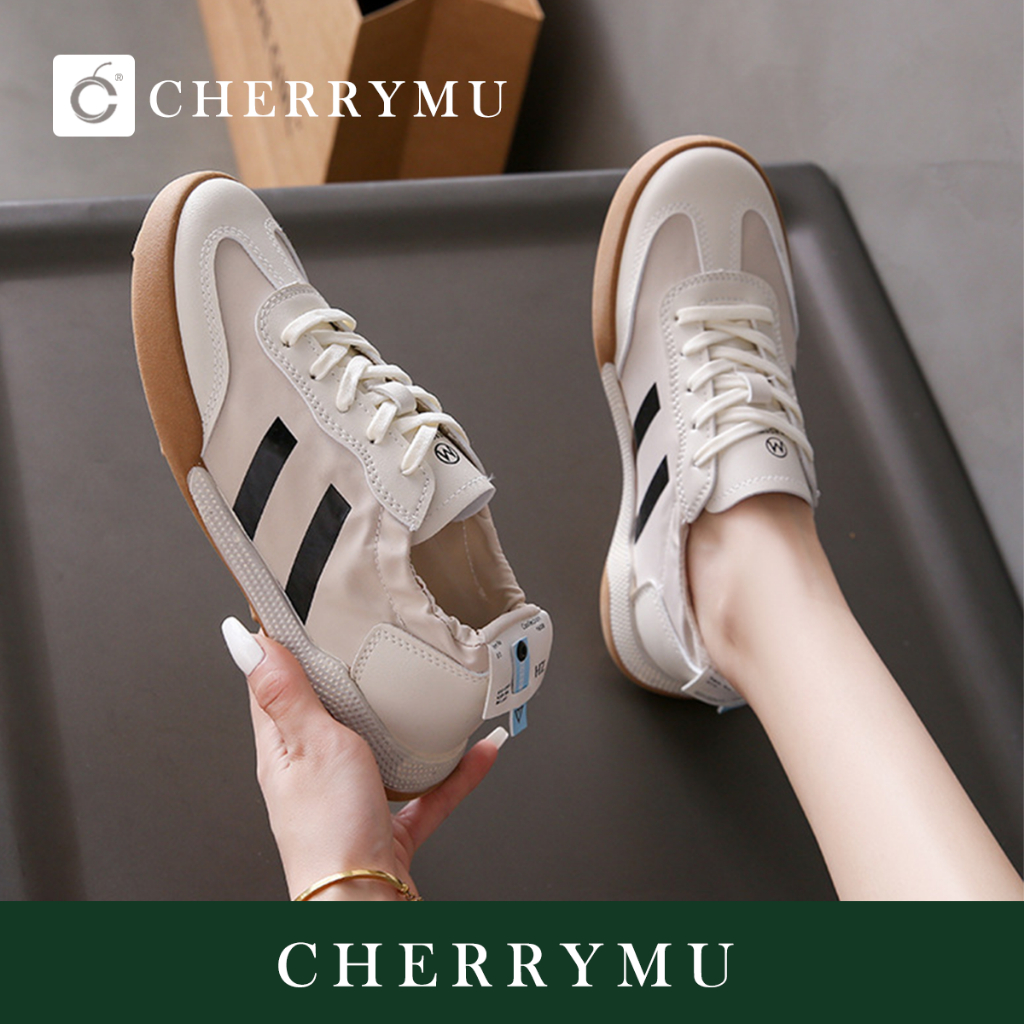 CHERRYMU รุ่นCM141 รองเท้าผ้าใบนิ่มใส่สบาย รองเท้าแฟชั่น