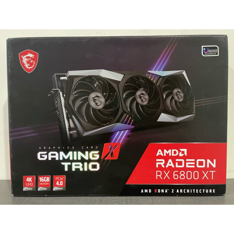 VGA (การ์ดแสดงผล) MSI RADEON RX6800XT GAMING X TRIO 16G - 16GB GDDR6 มือสอง ประกันร้าน 3เดือน