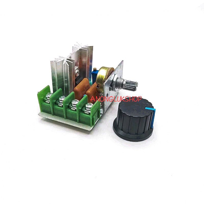 วงจรหรี่ไฟ 220V 2000W Dimmer Ac 2000W ดิมเมอร์ควบคุมความเร็วรอบมอเตอร์  ตัวควบคุมแรงดันไฟฟ้า ดิมเมอร