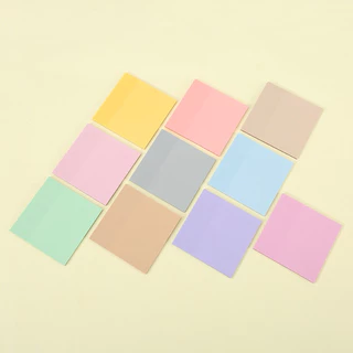 <พร้อมส่ง> โน๊ตกาวใส PET สีพื้น V.2 | 25 สี/ 50แผ่น | Transparent Sticky Note กันน้ำ โน๊ตพลาสติก เครื่องเขียน โพอิท