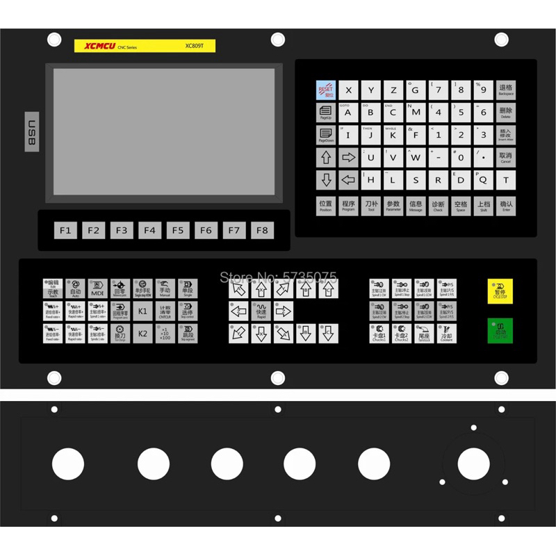 XC809TB CNC Controller สำหรับเครื่องกลึง 2แกน Multifunctional