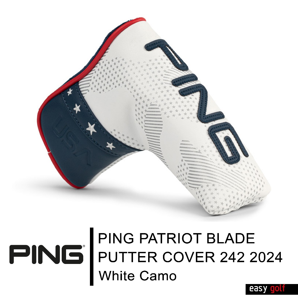 PING PATRIOT BLADE PUTTER COVER 242 2024 LIMITED PING HEAD COVER ปลอกหัวไม้กอล์ฟ ปลอกหุ้มหัวไม้กอล์ฟ