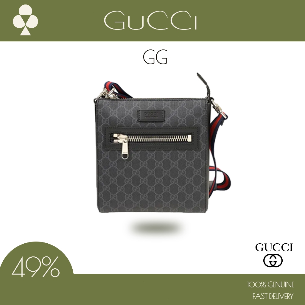 กระเป๋า Gucci GG Supreme Canvas Men's Messenger Bag Briefcase ของแท้ 100%