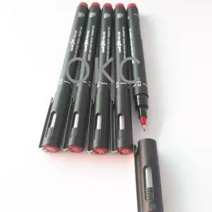 ปากกาหัวเข็มสีแดง ยูนิ PIN หัว 0.2 ( แพ็ค 5 ด้าม )