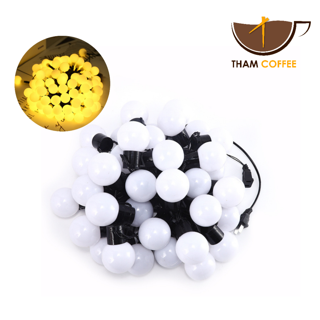 ไฟตกแต่ง ไฟกระพริบ ไฟเชอรี่ ไฟตกแต่งห้อง ยาว 5เมตร 40ดวง 50ดวง Tham coffee