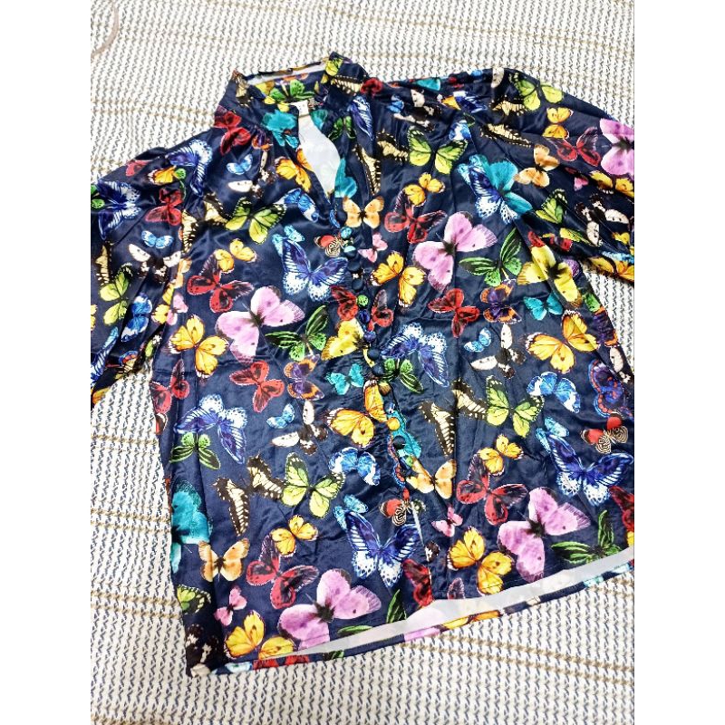 ป้าย Ploypoint (*อกเสื้อ 42,44 นิ้ว) เสื้อเชิ๊ตแขนยาว สม๊อกปลายแขน ลายผีเสื้อ ราคา ถูกที่สุด ดีลบีเคเค แกลเลอรีภาพที่ 7