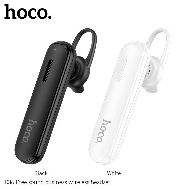 Hoco E36 หูฟังบลูทูธ หูฟังสมอลทอล์ค หูฟังไร้สายข้างเดียว Free Sound Wireless Bluetooth Headset with Mic หูฟัง