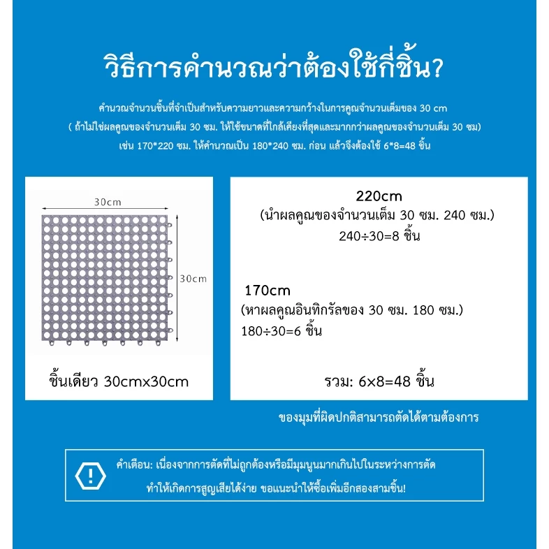 แผ่นรองกันลื่น ขนาด 30x30cm และ 25x25cm thumbnail 9