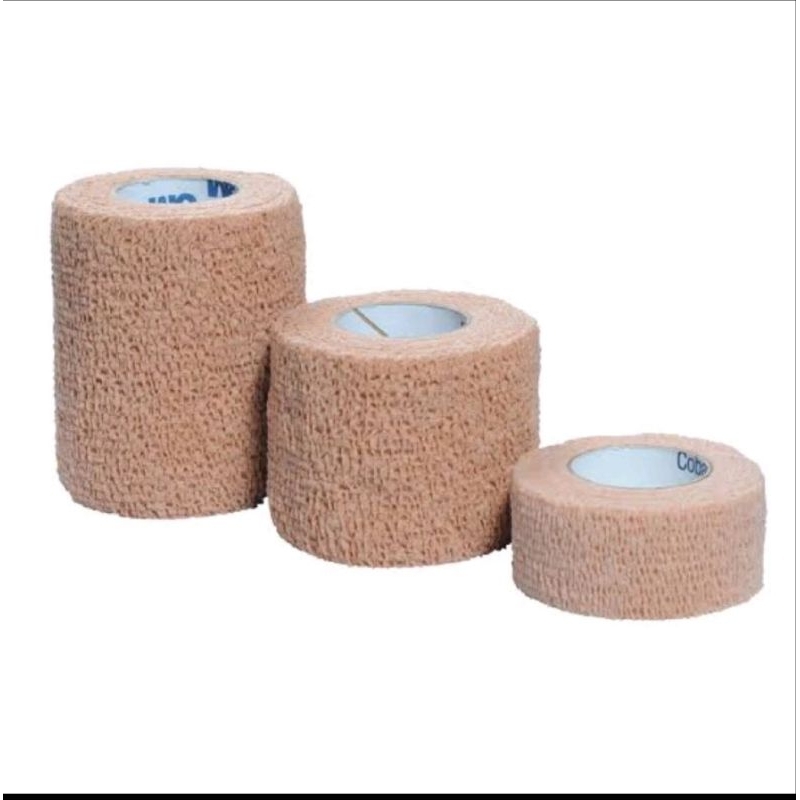 แท้ 💯 3M Coban Tape ขนาด 1 นิ้ว 2 นิ้ว และ3นิ้ว ยาว 5 หลา เทปพันยืดหยุ่นได้ โคแบน
