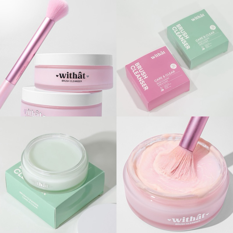 New✨ สบู่ล้างแปรงแต่งหน้า บลัชคลีนเซอร์Withat (สำหรับผิวเป็นสิวและผิวแพ้ง่าย) 100กรัม