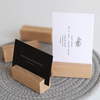 OurHome [พร้อมส่ง] แท่นโชว์การ์ด Wooden card display stand ตกแต่งโต๊ะ คลิปภาพ ของตกแต่งบ้านที่เรียบง่ายและน่ารัก