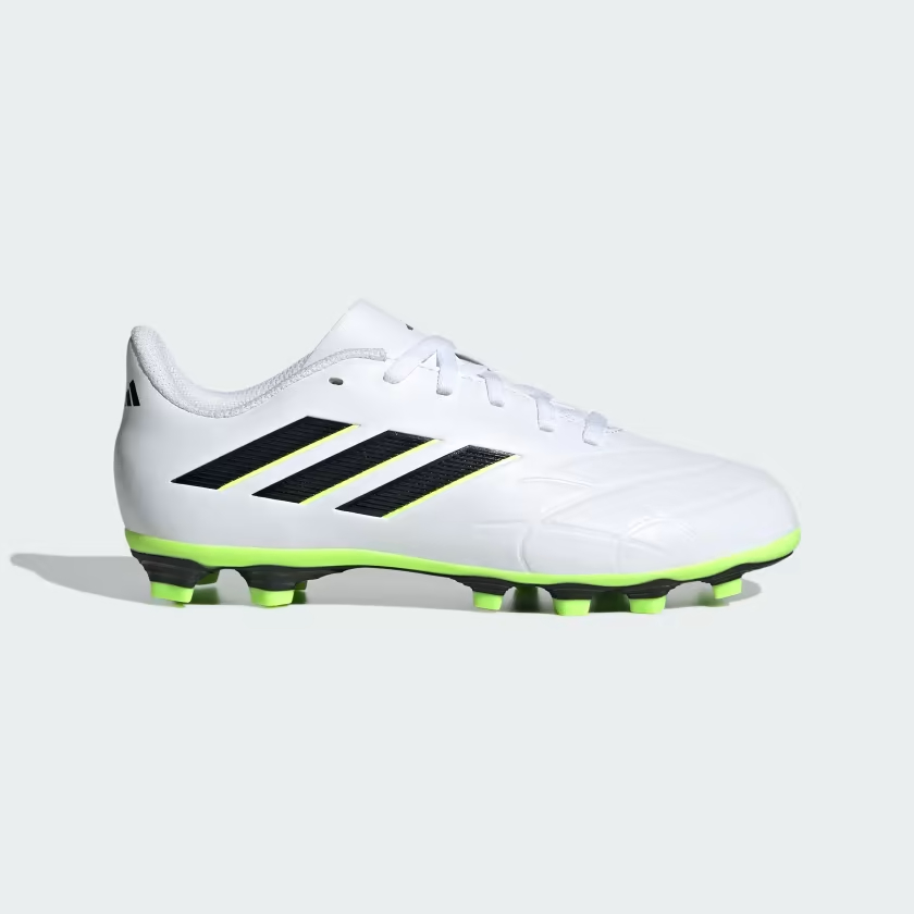 Adidas รองเท้าฟุตบอลเด็ก / สตั๊ดเด็ก Copa Pure ll.4 Flexi | Cloud White / Core Black / Lucid Lemon ( GZ2551 )