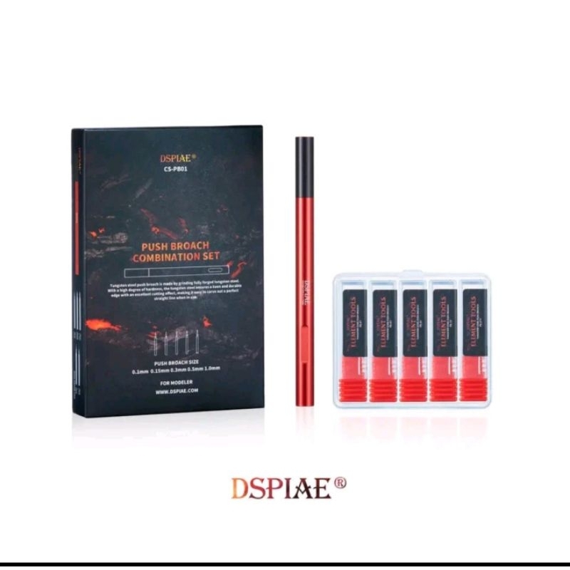 มีดเดินลายGunpla Push broach combination set จาก Dspiae