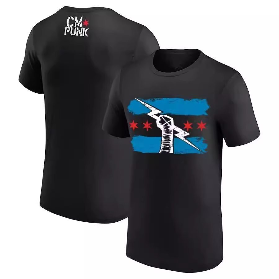 เสื้อยืด เสื้อมวยปล้ำ Black Return of CM Punk