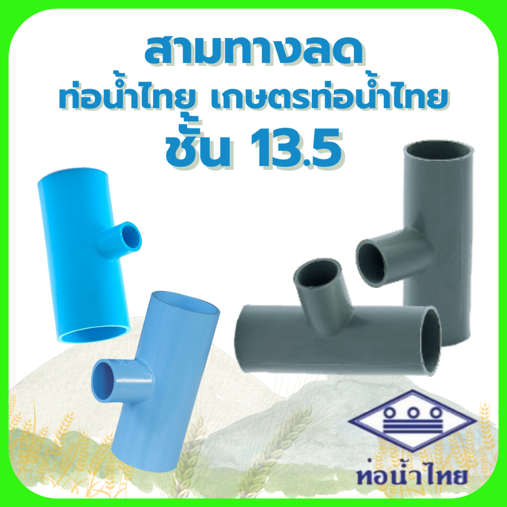 สามทางลด 2นิ้ว , 2-1/2นิ้ว (ฟ้าท่อน้ำไทย)(เทาเกษตรท่อน้ำไทย) ชั้น13.5//