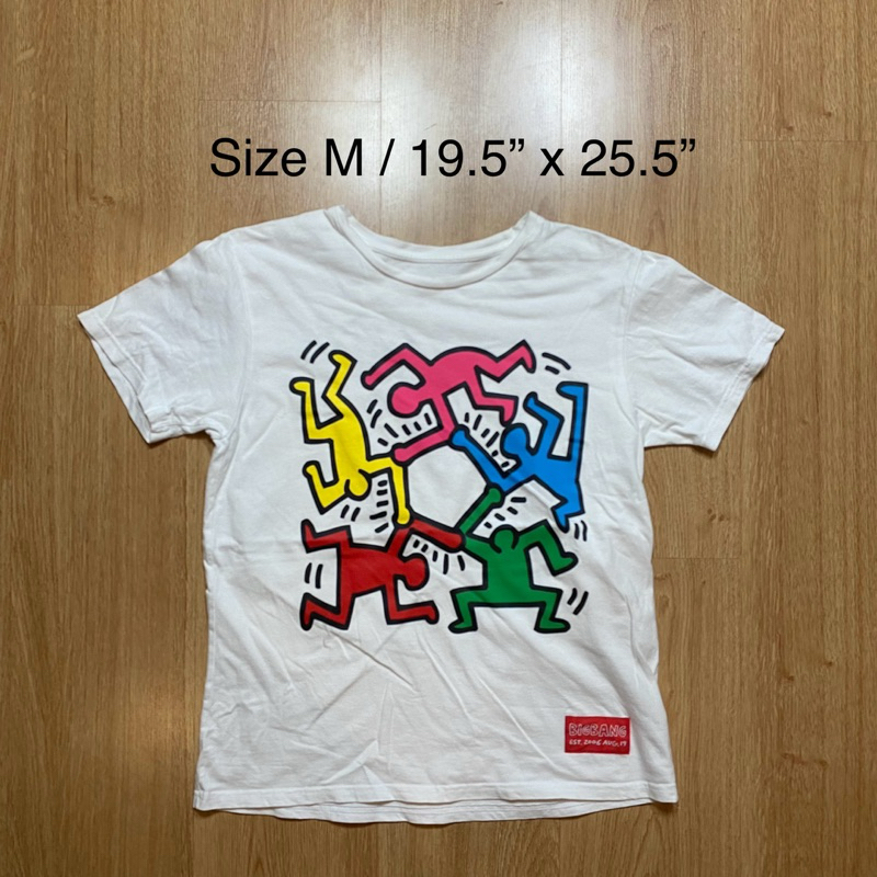เสื้อยืด มือสอง Keith Haring x BigBang วงเกาหลี นักร้อง บิ๊กแบง ของแท้