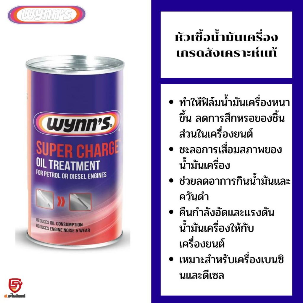 Wynn's  หัวเชื้อน้ำมันเครื่อง ใช้ได้ทั้งเบนซินและดีเซล ขนาด300ml.