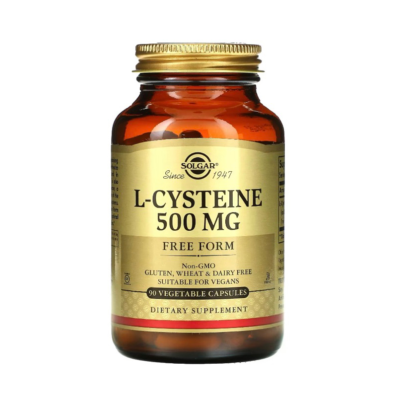 exp 10/2027 Solgar L-Cysteine 500 mg 90 Capsules