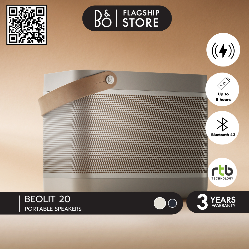 Bang & Olufsen (B&O) ลำโพง Portable Speaker รุ่น BeoPlay Beolit 20 - Grey Mist
