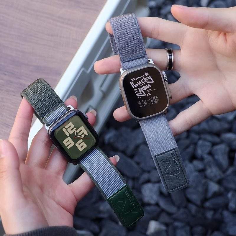 ใหม่ สาย สายนาฬิกาข้อมือผ้า แบบเปลี่ยน สําหรับ iWatch Series 9 8 7 6 SE 5 ultra 45 มม. 44 มม. 41 มม.49มม FEARLESS 5.0 10