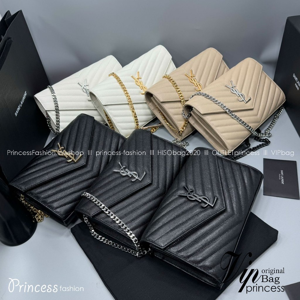 ORI Woc 9 Wallet on chain / Clutch Bag 9" กระเป๋าสะพายรุ่นยอดนิยม เกรดหนังคาเวียร์สวยเต็มใบ เกรดออริ