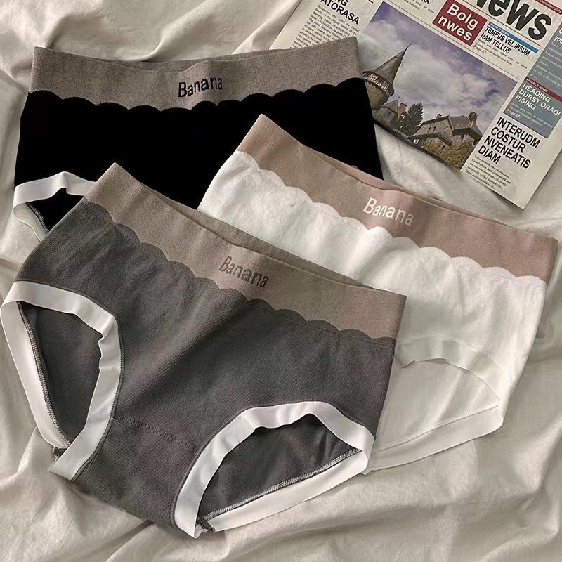 กางเกงในสำหรับผู้หญิง เอวสูงA52 เก็บทรงสูงกระชับสัดส่วน แต่งขอบ เนื้อผ้านุ่มสบาย พร้อมส่ง