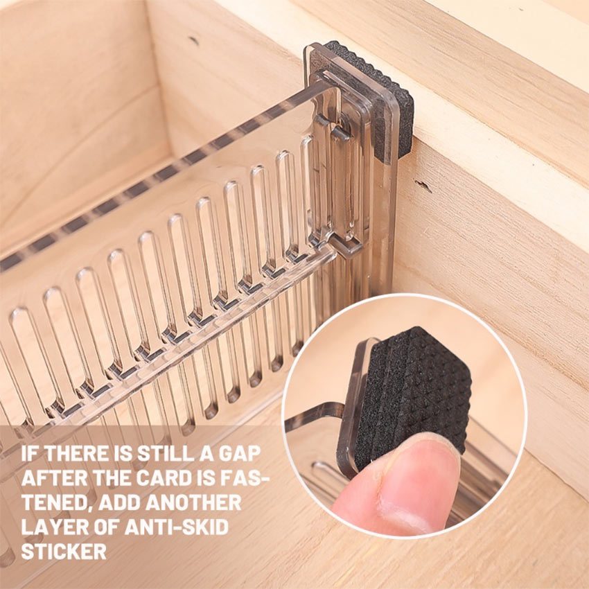 พร้อมส่ง แผ่นกั้นลิ้นชัก แบ่งช่องเก็บของ แบบใส สําหรับตู้เสื้อผ้า ร้านอยู่ที่ไทย - รูปที่ 2