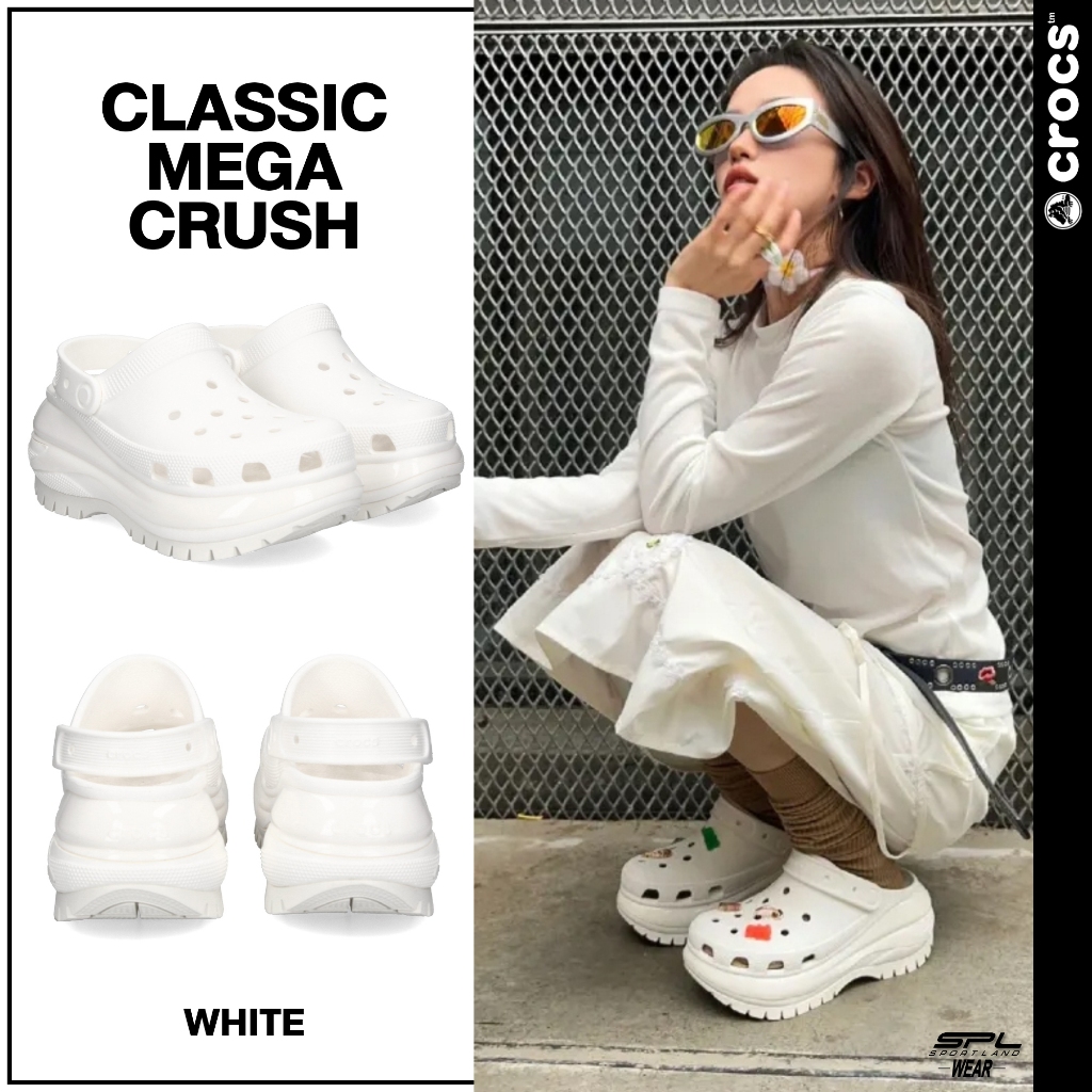 Crocs รองเท้าแตะ รองเท้าแฟชั่น ND UX Classic Mega Crush Clog 207988-100 (3590)