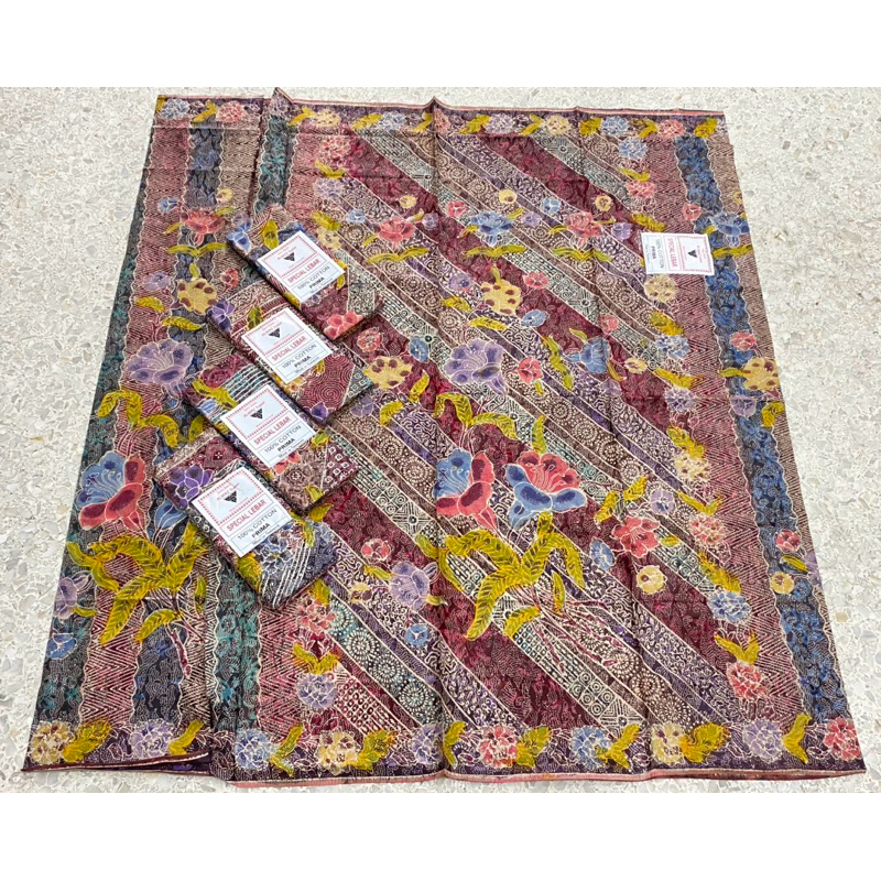 ผ้าโสร่งหญิงอินโดนีเซียยกมัด5 ผืน ตรา เพชรดำ สีสวยคลาสสิก