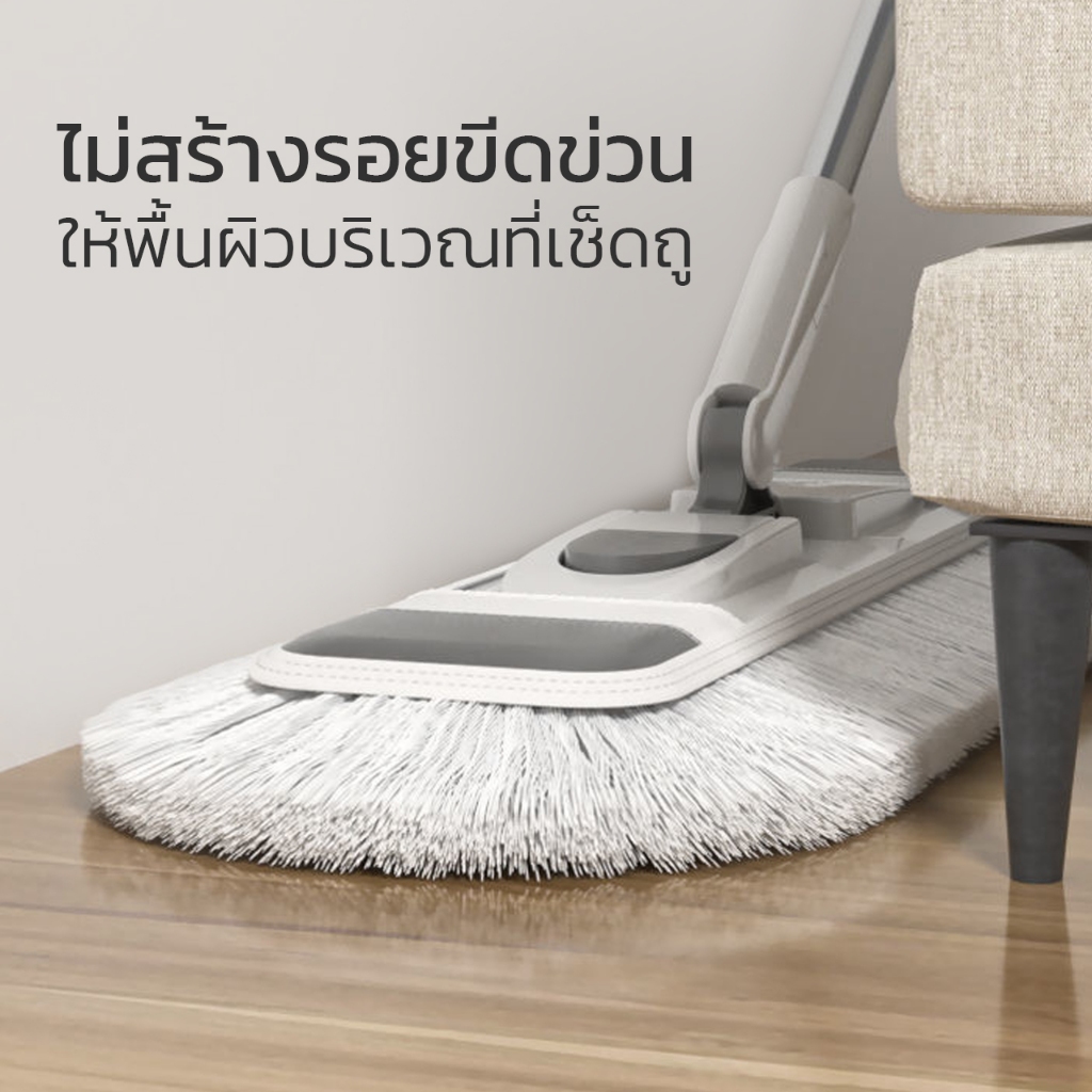 HOMEC ผ้าม็อบถูพื้น แผ่นม็อบไมโครไฟเบอร์ mop cloth ซึมซับได้ดี ดันฝุ่น ไม่ฟุ้งกระจาย ล้างออกง่าย - รูปที่ 2