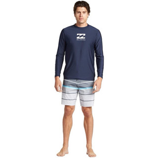 เสื้อว่ายน้ำแขนยาว Rashguard สีกรมท่า