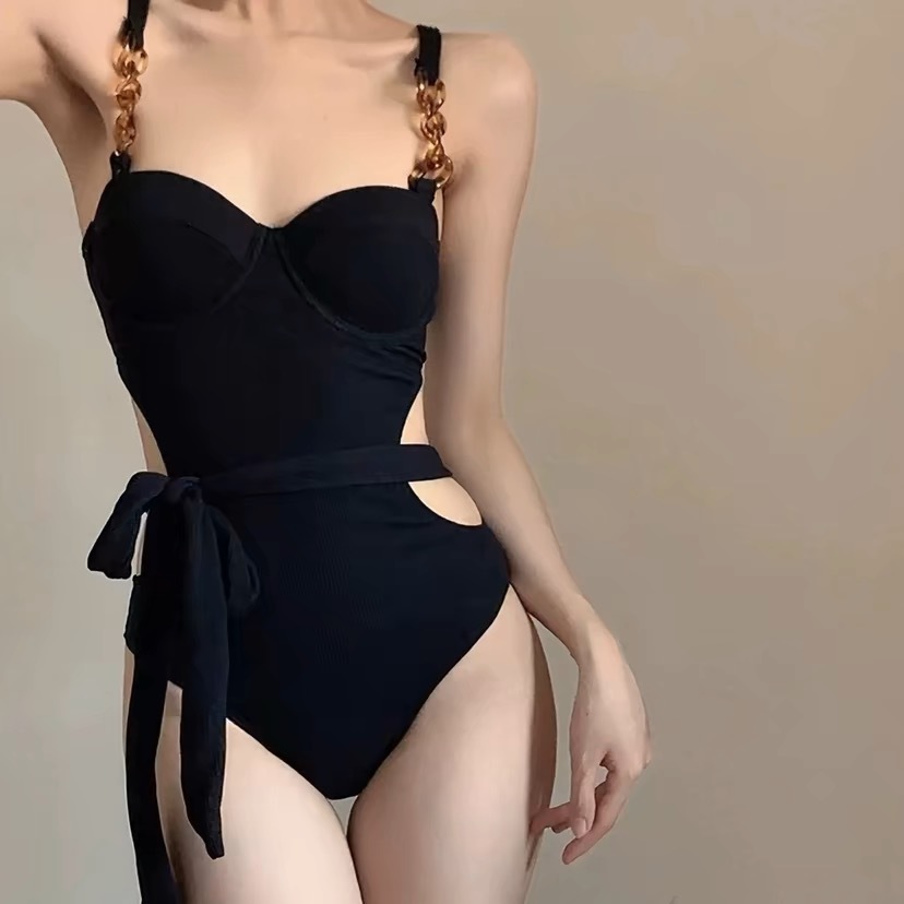 Basic swimsuit ชุดว่ายน้ำวันพีช แฟชั่น น่ารัก สีขาว ผ้าเนื้อดี #0239 ราคา ถูกที่สุด ดีลบีเคเค แกลเลอรีภาพที่ 7
