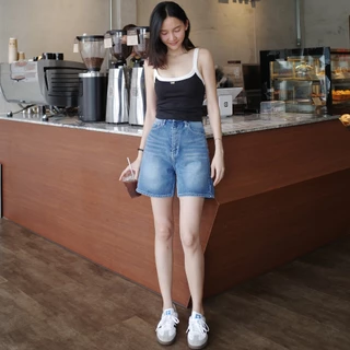 กางเกงขาสั้นเอวสูง รุ่น Bestie Short Jeans