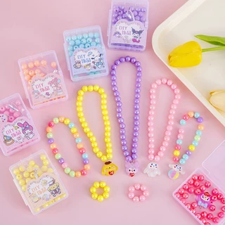 เซ็ตลูกปัด DIY ชุดร้อยลูกปัด สร้อยลูกปัด น่ารัก ทำง่าย ของเล่นเสริมพัฒนาการ ฝึกสมาธิ V85 พร้อมส่งจากไทย