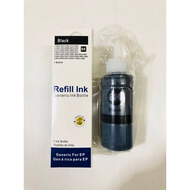 หมึกเติม Epson L100, L110, L120, L200, L210,L220, L300,L310, L350 4 สี (สีดำ,ฟ้า,แดง,เหลือง. พรีเมี่ยม