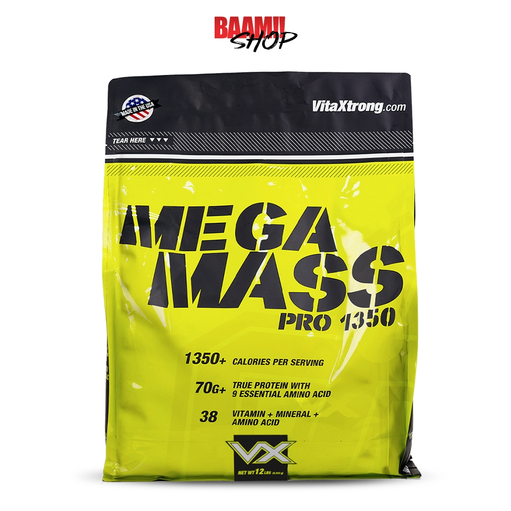 VITAXTRONG MEGA MASS PRO 1350 12 LB เพิ่มน้ำหนัก เพิ่มกล้ามเนื้อ