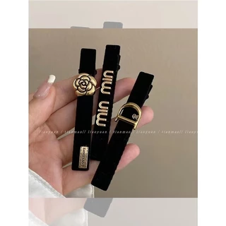 กิ๊บติดผม รูปปากเป็ด สีดํา สีบลอนด์ สไตล์เรโทร สําหรับผู้หญิง MW110