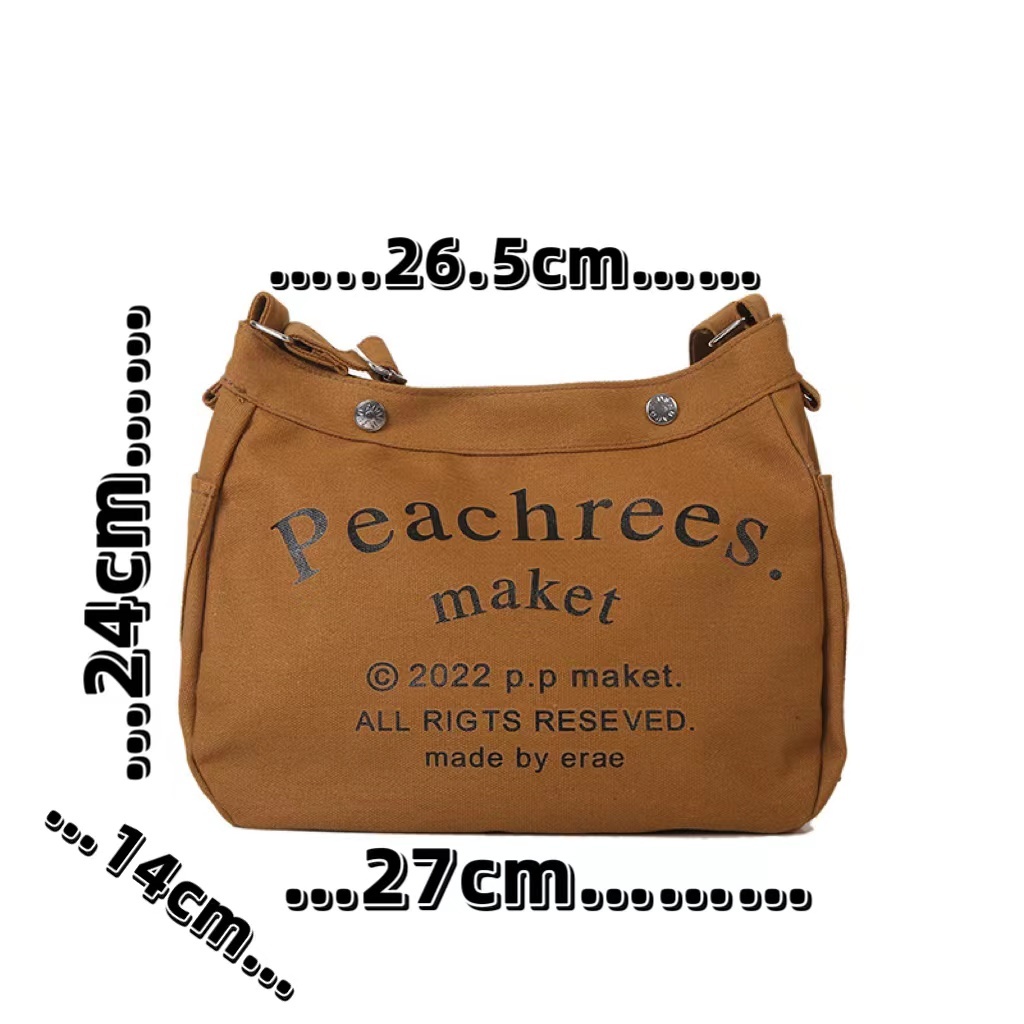 กระเป๋าสะพายข้างผ้าแคนวาสใส่ของได้เยอะมี 3 สีให้เลือก bag800