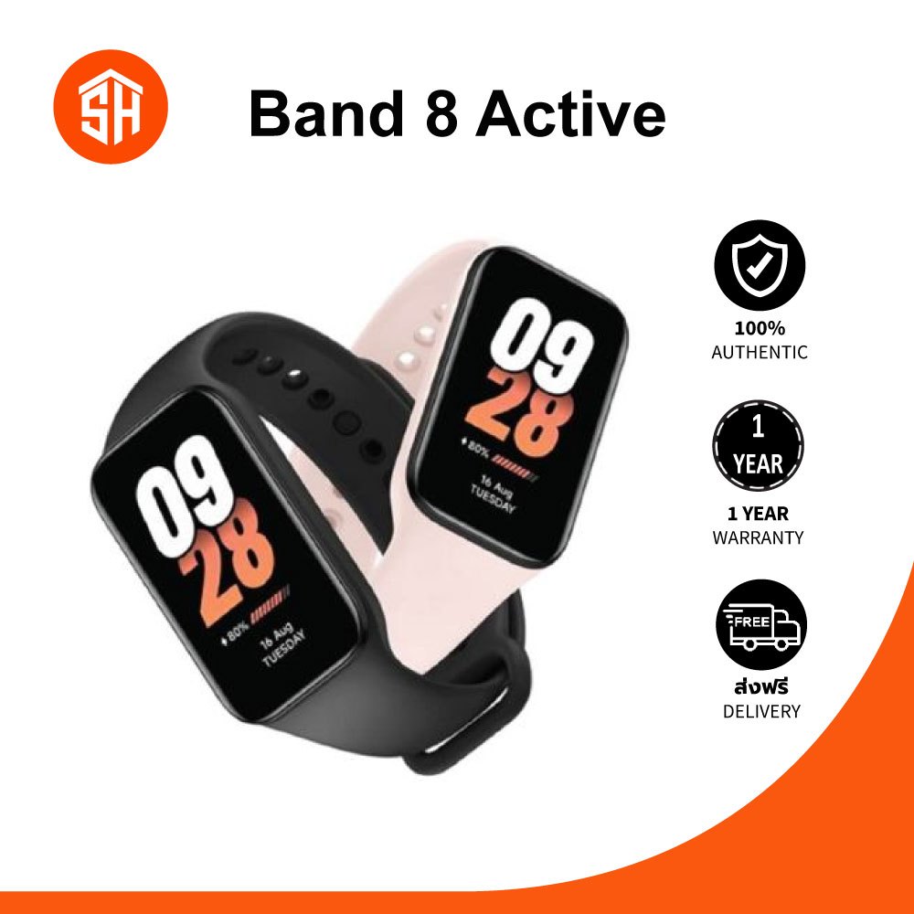 [ประกันศูนย์ไทย] Xiaomi Mi Band 8 Active นาฬิกาสมาร์ทวอทช์ จอแสดงผล 1.47" การวัดออกซิเจนในเลือด smart watch